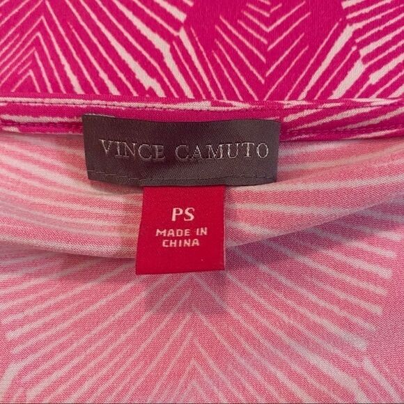 VInce Camuto Pink patterned sleeveless tan… - Picture 6 of 6